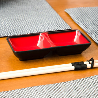Sushi Dipping Plate for Soy/Wasabi