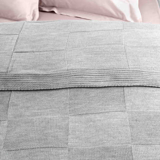 Blanket Extra Double Knitted Gray 220x240cm.