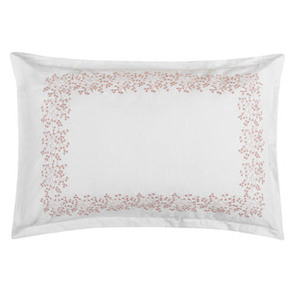 Pillowcase Mimosa White/Pink 66x66cm. with Embroidery