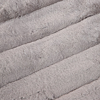 Quilt Superdouble Striped Rabbit Fur Gray 220x220cm.