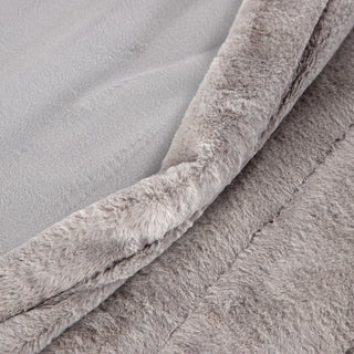 Quilt Superdouble Striped Rabbit Fur Gray 220x220cm.
