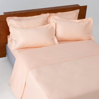 FAETHON King-Size-Bettbezug, einfarbig, handgenäht, Muschel-Set, 3-tlg