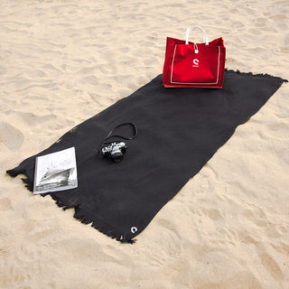Pestemal Black towel 90x180cm.