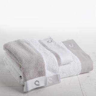 Face Towel Double Face White-Silver 50x100cm.