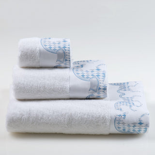 Set of Children's Towels Carousel White-Ciel 3pcs