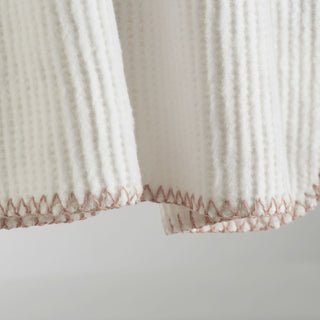 Κουβέρτα Bebe Summer Cotton White-Pink 110x140εκ.