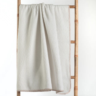 Blanket Bebe Summer Cotton White-Pink 110x140cm.