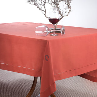 Inez Terracotta Printed Tablecloth